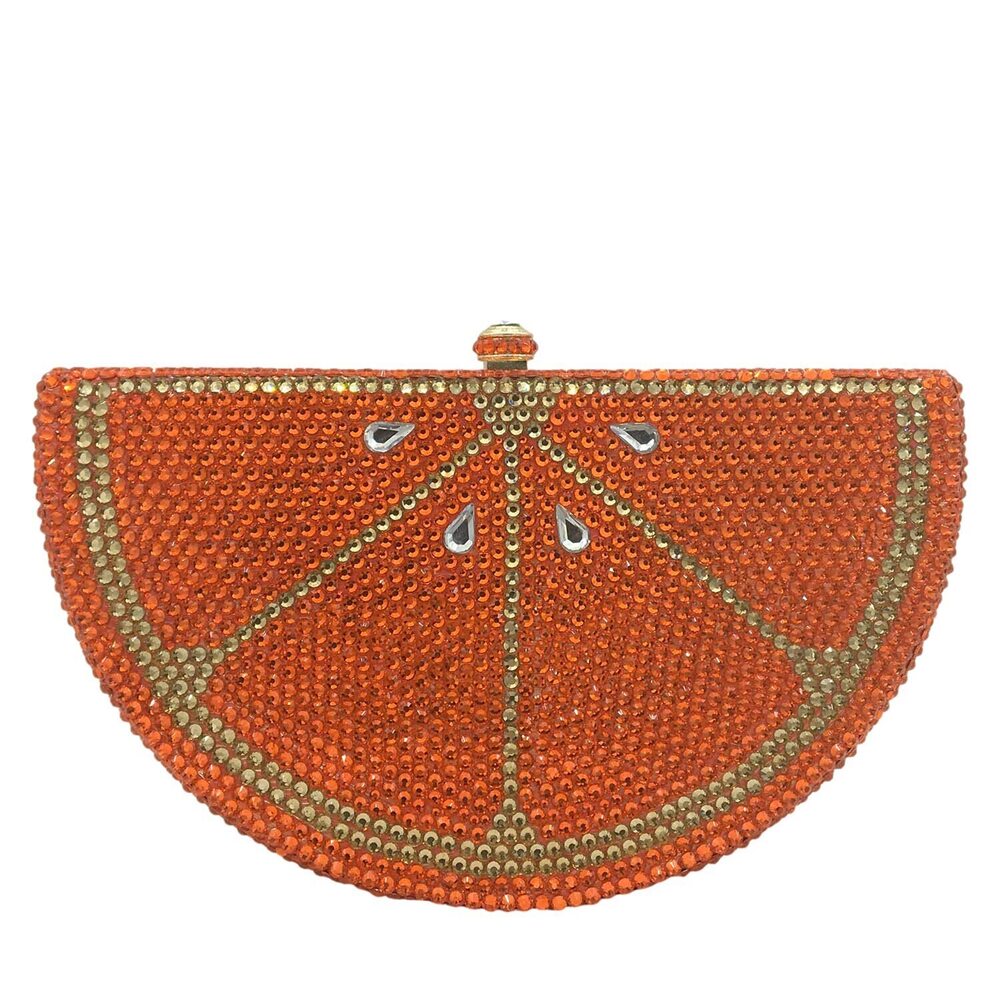 8405 Watermelon Slice Crystal Clutch Bag Fruits Evening Handbags Bridal